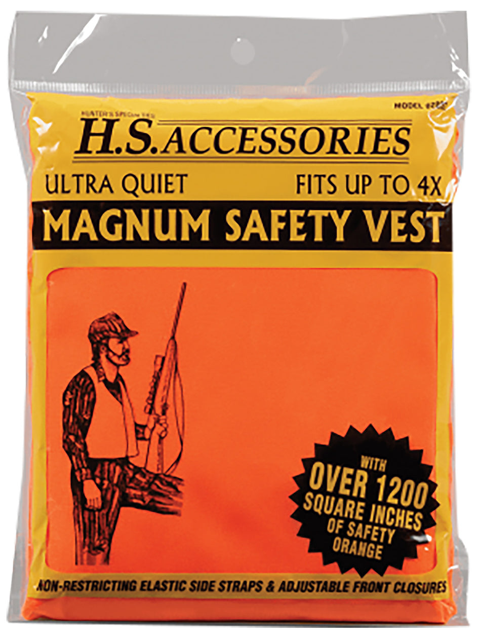 Hunters Specialties HS02002 Magnum Hunter Safety Vest Blaze Orange to 4XL