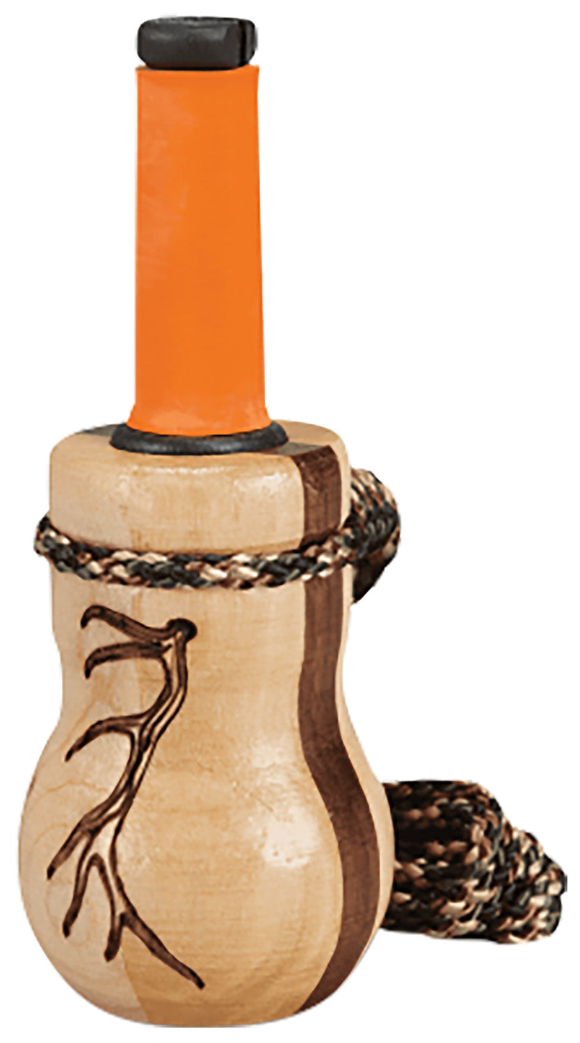 Wayne Carlton's Lil' Heifer Elk Cow Call, Bite-and-Blow Design, Walnut/Maple