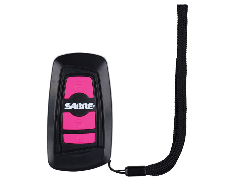 Sabre Pink Key Fob Stun Gun 115dB Alarm 70 Lumen LED Light