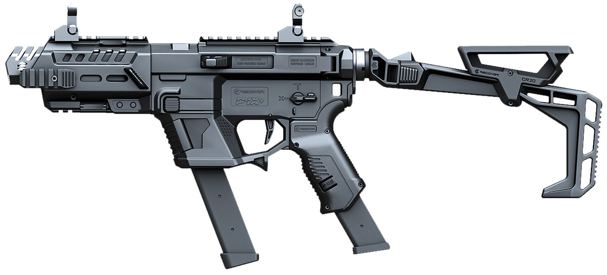 Recover Tactical PIXPBFST01 Black Metal Front Guard Folding Stock P-IX+ Basic PG9