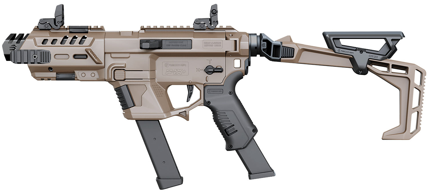 Recover Tactical PIXPBFST02 Tan Metal Front Guard with Folding Stock for P-IX+ PG9
