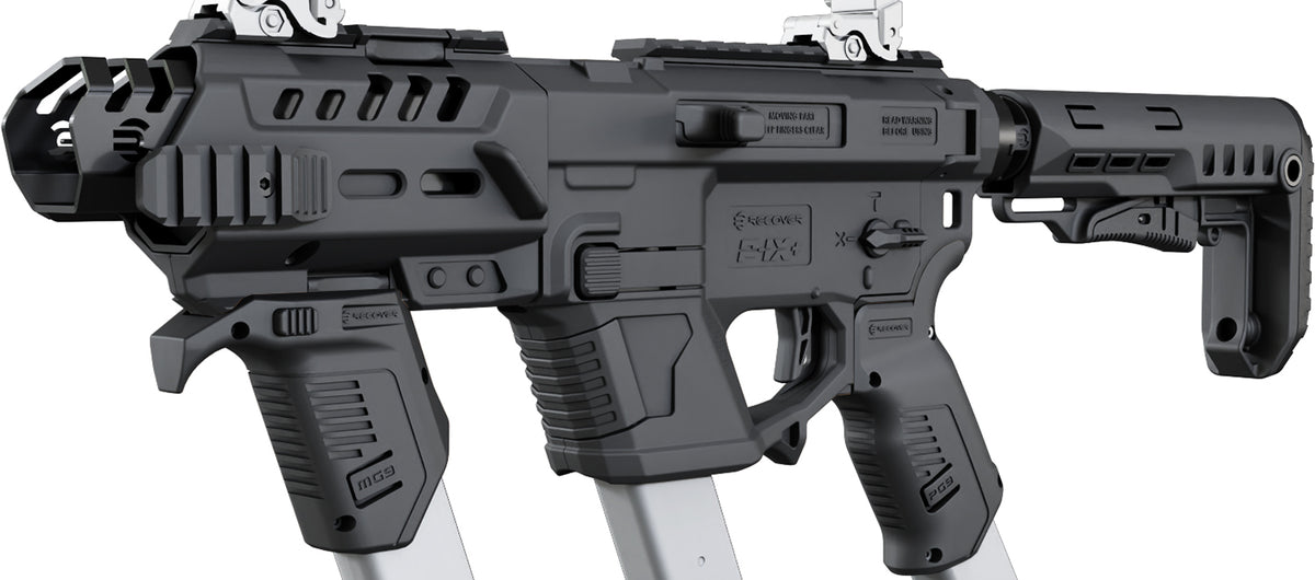 Recover Tactical PIXPMGST01 Black Metal Front Guard P-IX+ MG PG9 SR20 with Stock