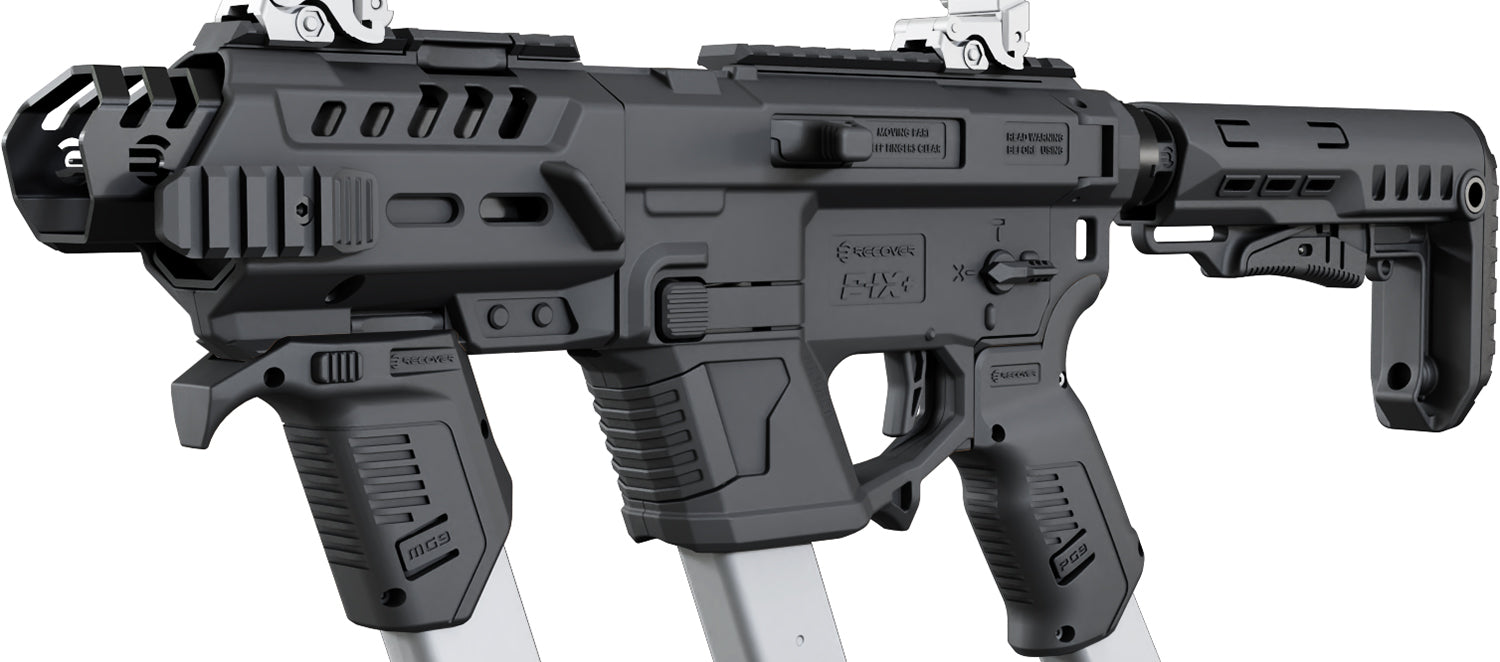 Recover Tactical PIXPMGST01 Black Metal Front Guard P-IX+ MG PG9 SR20 with Stock