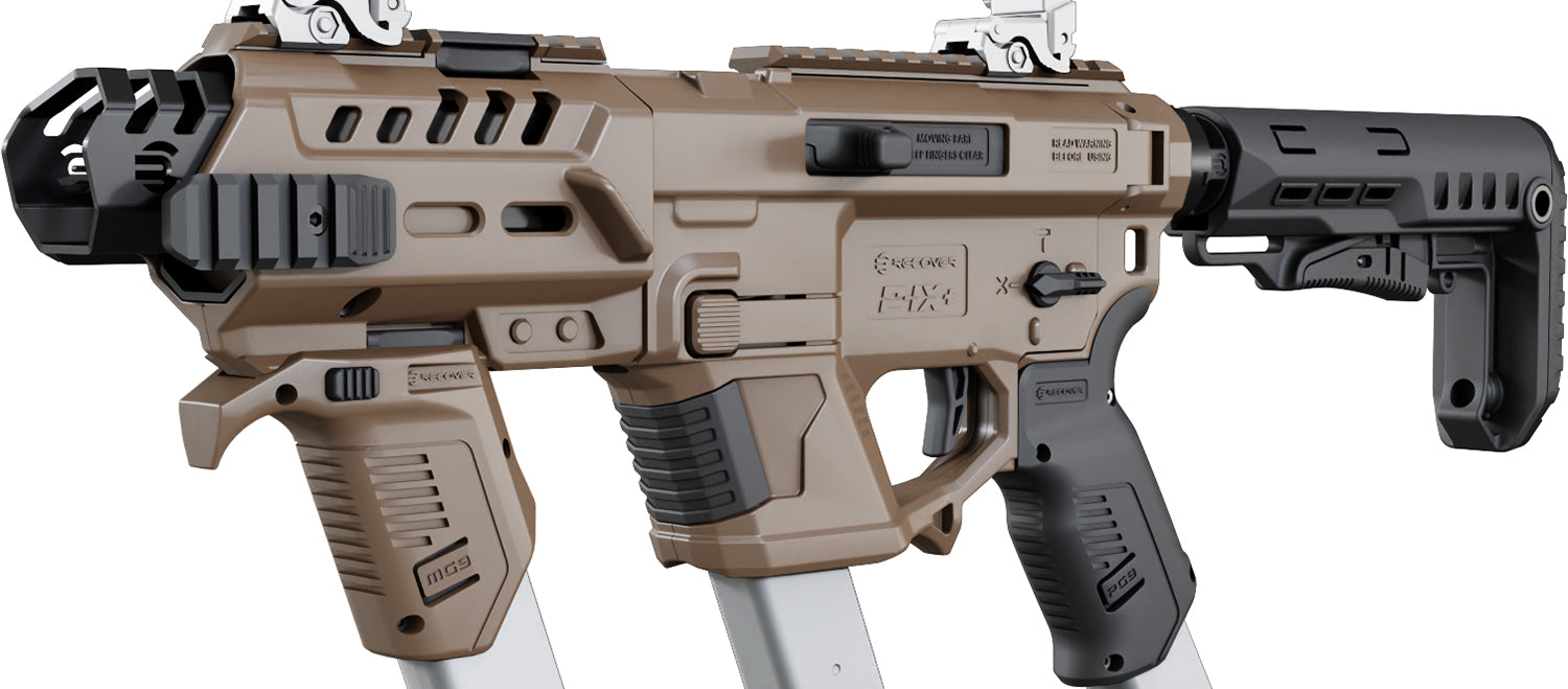 Recover Tactical P-IX+MG SR20 PG9 Tan Metal Front Guard & Buffer Tube PIXPMGST02