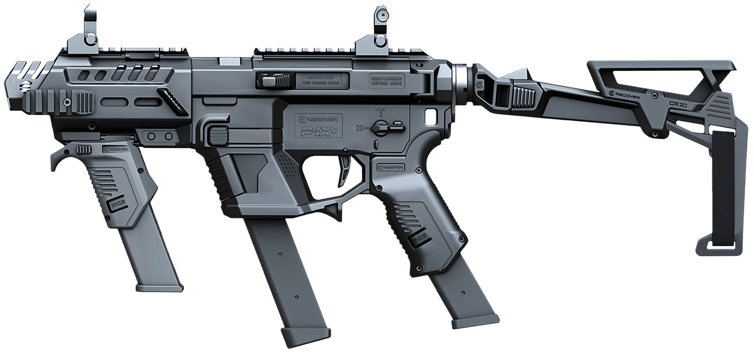 Recover Tactical P-IX+MG SR20 PG9 Metal Front Guard & Folding Brace Black PIXPMGFBR01