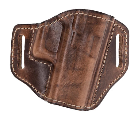Bianchi 27410 Remedy Weathered Tan OWB Leather Belt Slide Holster Springfield 4in Right Hand