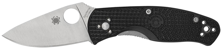 Spyderco Persistence Lightweight Folder C136PBK, 2.75" Satin 8Cr13MoV Blade, Black Bi-Directional Textured FRN Handle