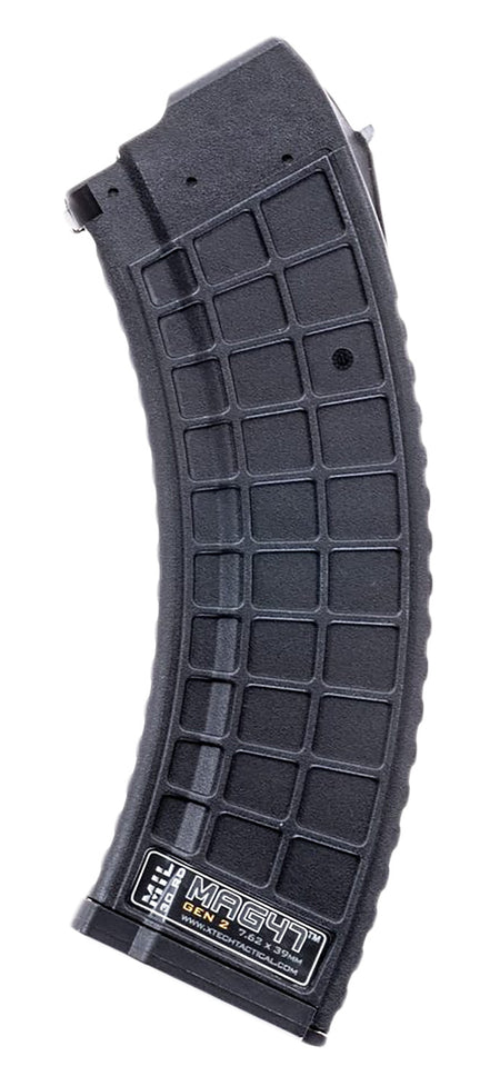 Xtech Tactical XTT135BLKELITE 30-Rd 7.62x39 AK-47 Black Stainless Steel Magazine