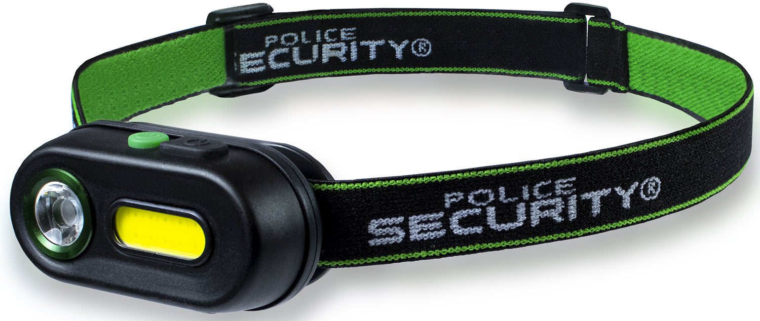 Police Security 98732 Colt-R Black Rechargeable Headlamp 65/150/250/400 Lumens