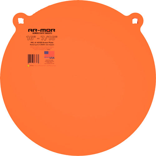 AR-MOR 16" Round Orange MIL41600 Steel Gong 7/16 Inch Thick