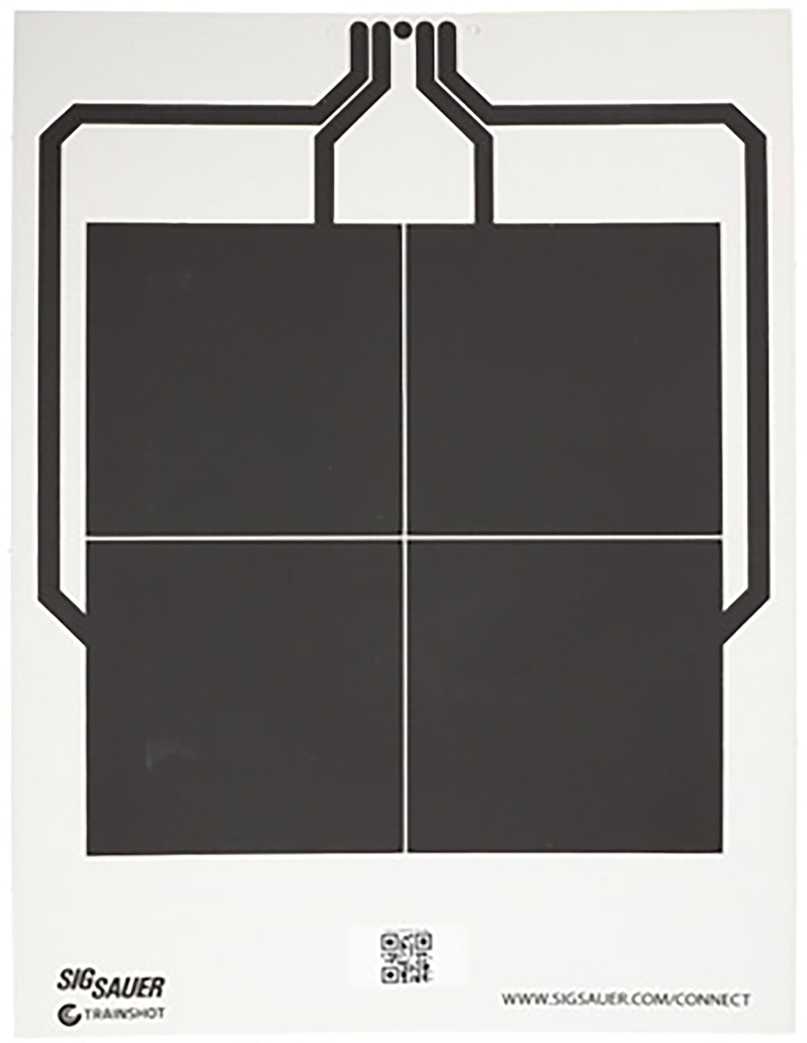 Sig Sauer SCT356 T300 4 Square Conductive Replacement Target Black/White