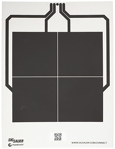 Sig Sauer SCT356 T300 4 Square Conductive Replacement Target Black/White