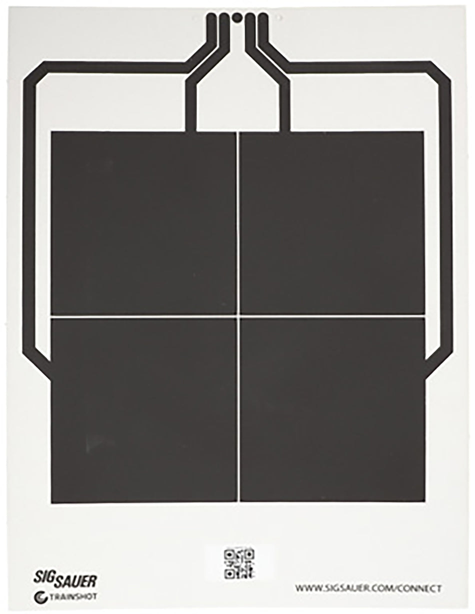 Sig Sauer SCT356 T300 4 Square Conductive Replacement Target Black/White