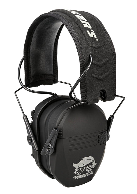 Walker's Razor Merica Over-the-Head Electronic Muff 23 dB NRR Black