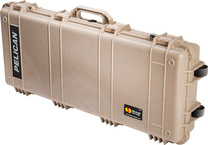 Pelican 1700 Watertight Wheeled Tan Gun Case 3-Piece Foam 34" Capacity