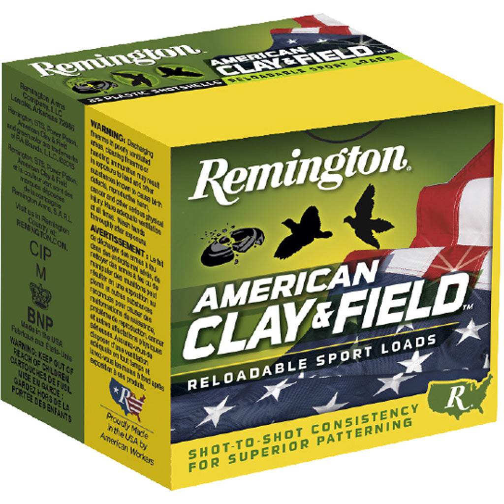 Remington American Clay & Field Sport Loads Shotgun Ammo 12 Gauge 2.75 in 1-1/8 oz #7.5