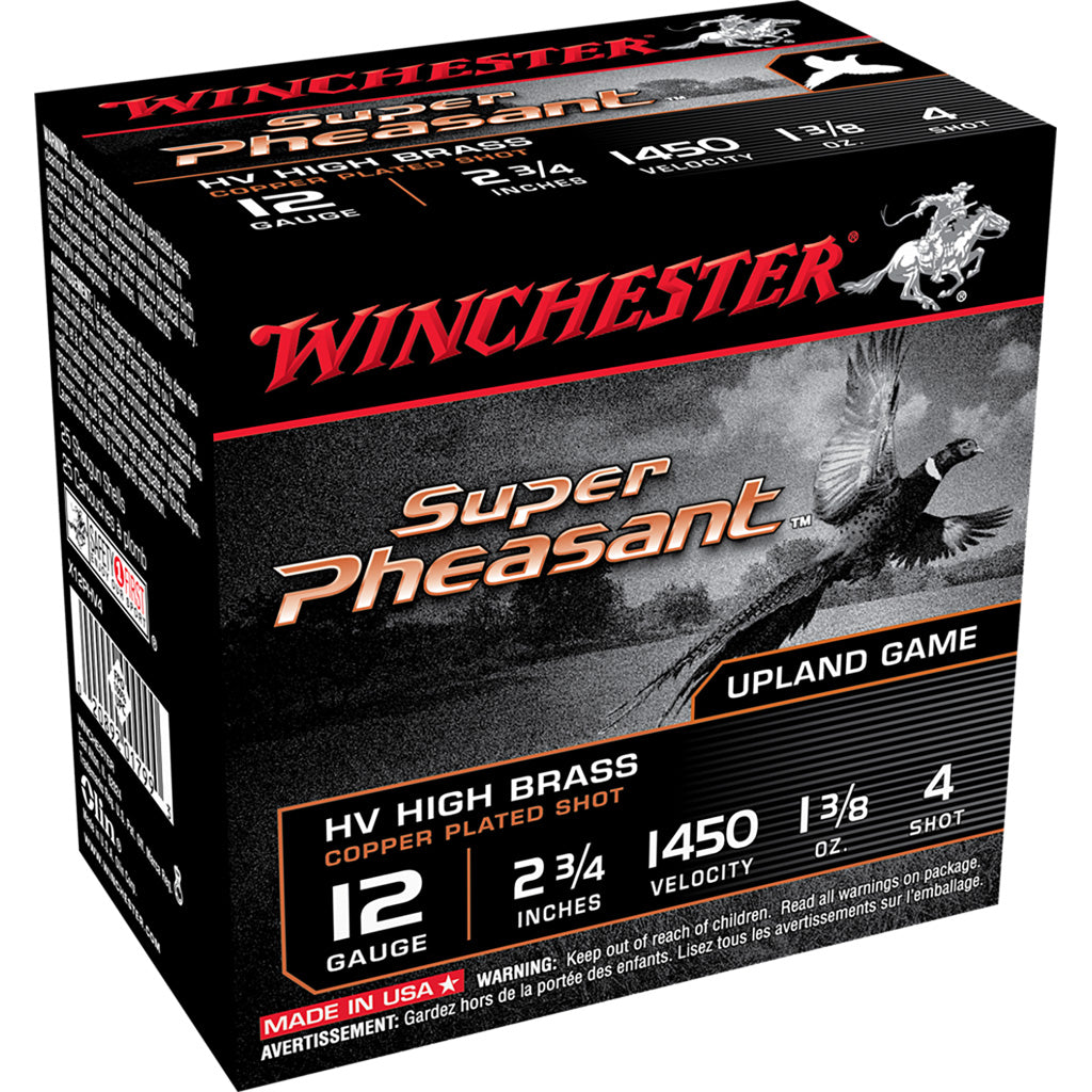 Winchester X12PHV4 Super Pheasant High Velocity 12 Gauge 2-3/4 1-3/8oz #4 1450 fps