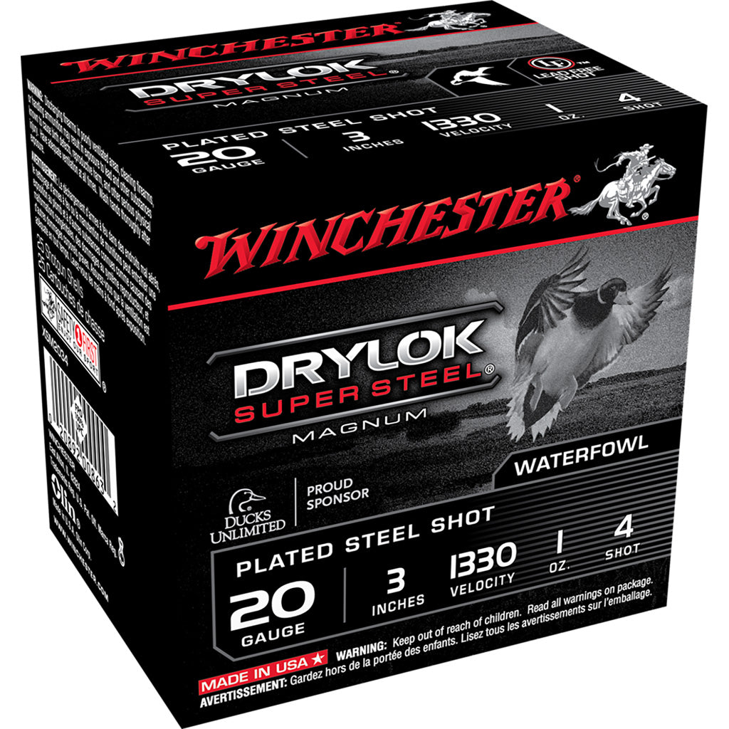 Winchester Drylok Super Steel Magnum Shotgun Ammo 20 Gauge 3 in 1 oz #4