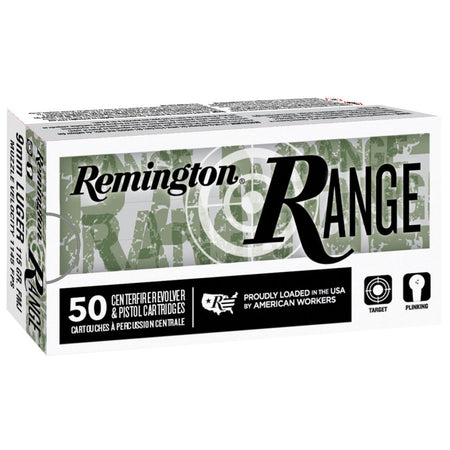 Remington Ammunition T9MM3 Range 9mm Luger 115 gr Full Metal Jacket (FMJ)