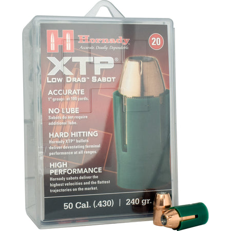 Hornady 50 Cal. XTP JHP Muzzleloading Sabot with Bullet 240 gr. 20 rd.