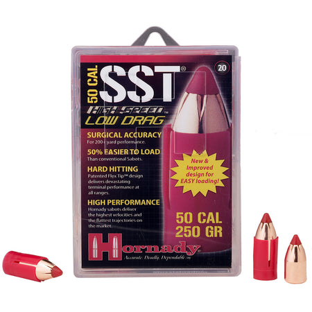 Hornady 50 Cal. SST Low Drag Muzzleloading Sabot with Bullet 250 gr. 20 rd.