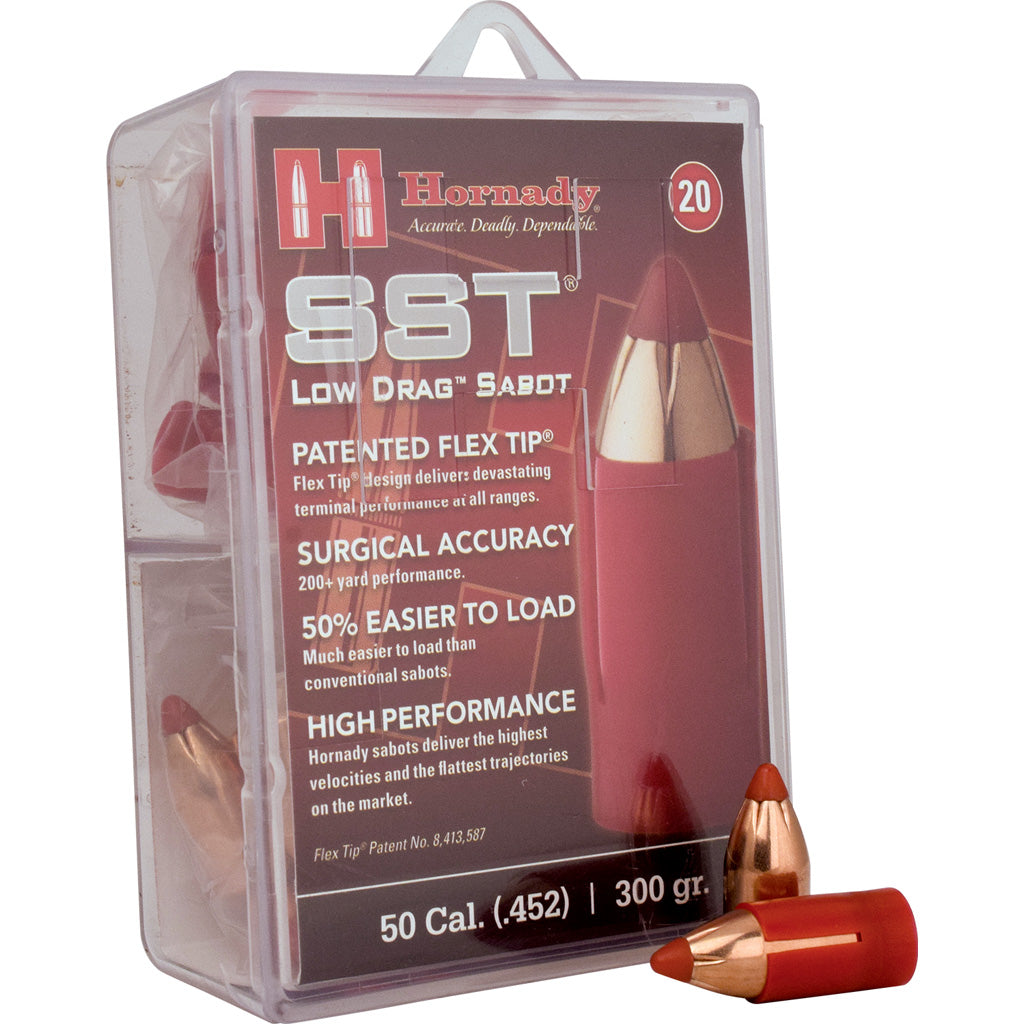 Hornady 50 Cal. SST Low Drag Muzzleloading Sabot with Bullet 300 gr. 20 rd.