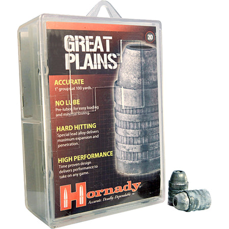 Hornady 385 gr. Great Plains HB-HP 50 Caliber Muzzleloading Bullets 20 Count