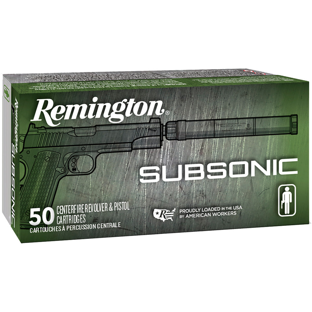 Remington Subsonic Flat Nose Enclosed Base 230 Grain .45 ACP/Auto 830 fps