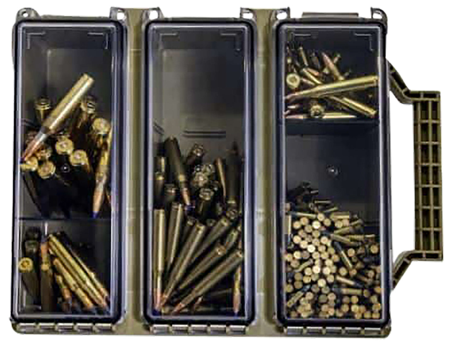 Berry's 33805 3-Cell Tri-Can Ammo Storage Container Tan Plastic