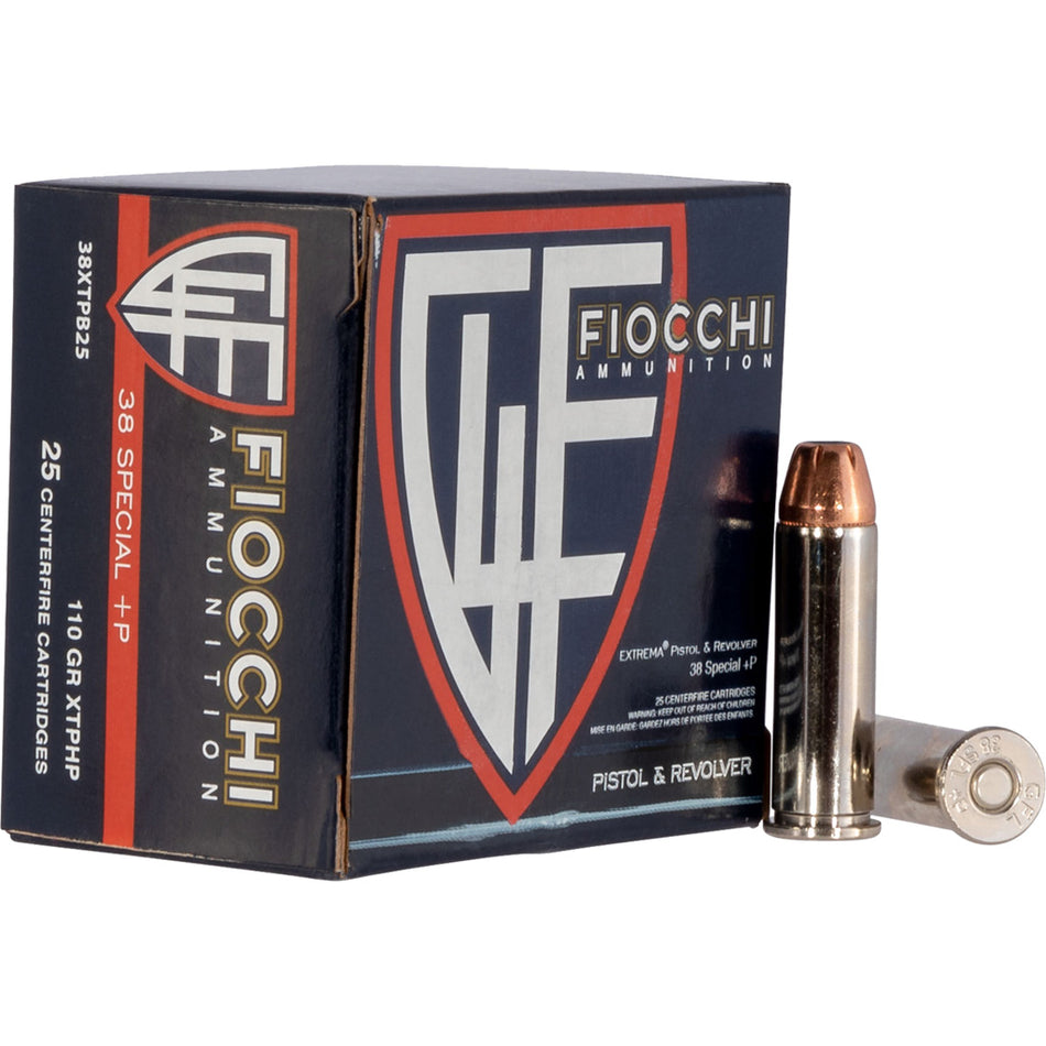 Fiocchi Hyperformance Hornady XTP Hollow Point 110 Grain .38 Special 1100 fps