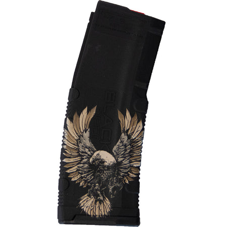 Black Rain Ordnance AR15 30-Round Magazine with American Flag Eagle Laser Design