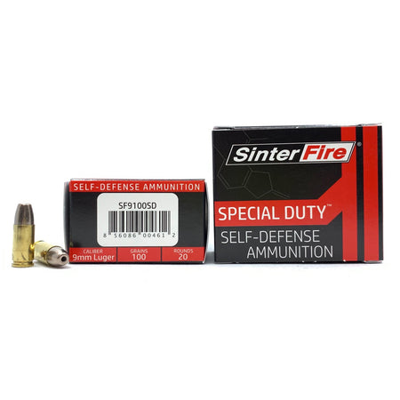 SINTERFIRE NXG LEAD FREE AMMO 9MM HOLLOW POINT 100GR. - 20ct