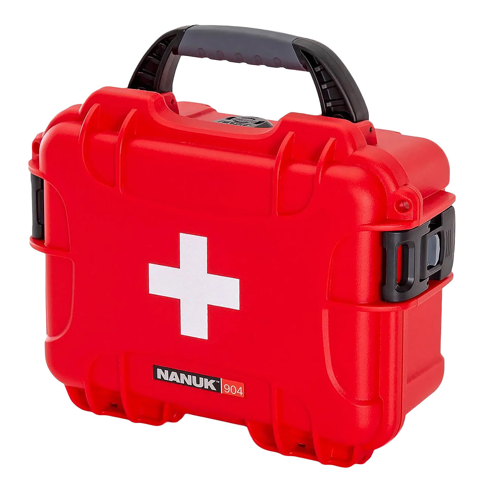 Nanuk 904 Hard Waterproof First Aid Case Red NK-7 Resin PowerClaw Latch