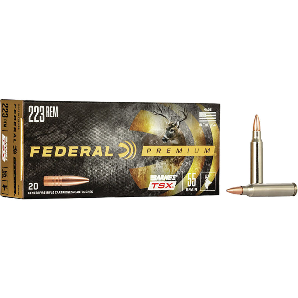 Federal Premium Barnes TSX 55 Grain .223 Remington 3200 fps