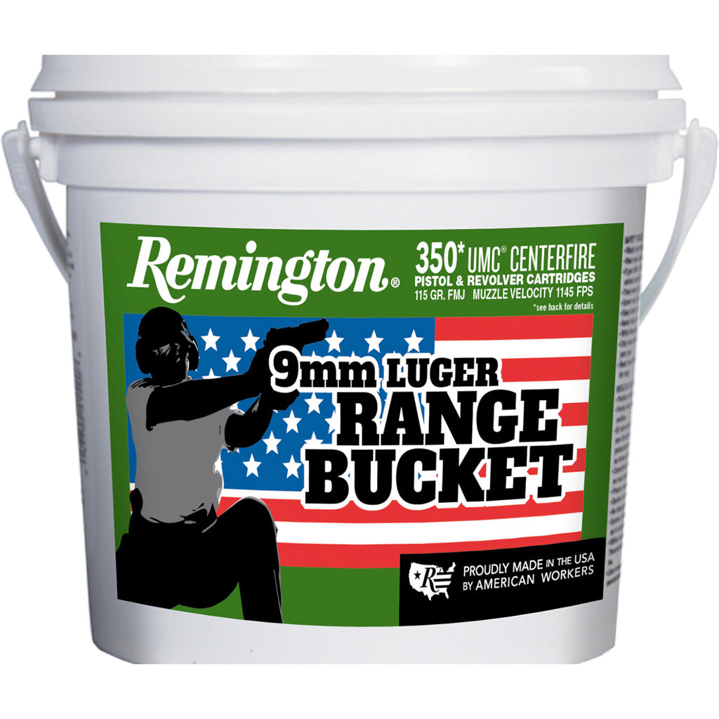 Remington UMC Range Bucket 9mm Luger / Parabellum 115 grain Full Metal Jacket ammunition