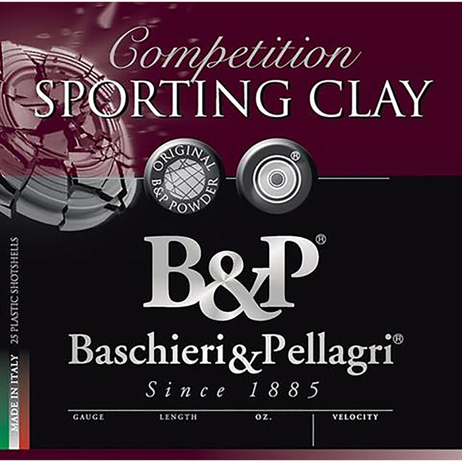Baschieri and Pellagri Competition Sporting Clay Shotgun Ammo 12 Gauge 2.75 in 1 oz #8
