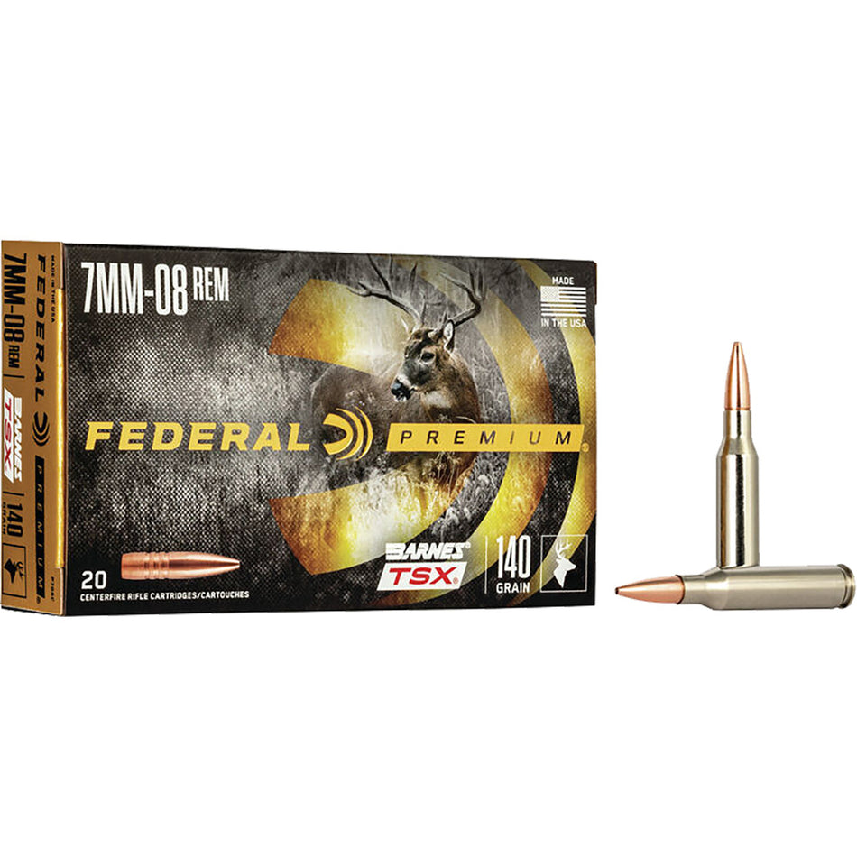 Federal Premium Barnes TSX 140 Grain 7mm-08 Remington 2820 fps