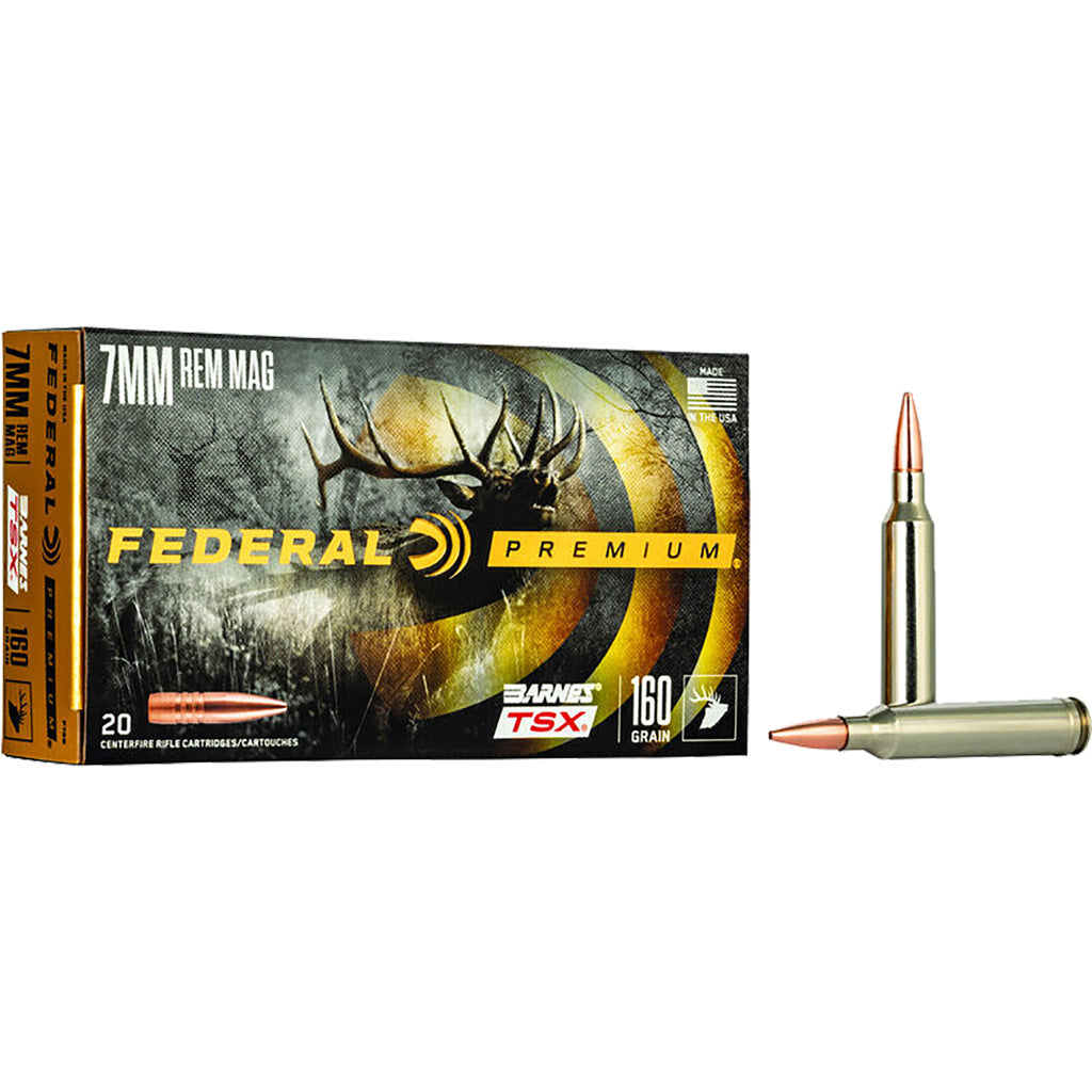 Federal Premium Barnes TSX 160 Grain 7mm Remington Mag 2940 fps