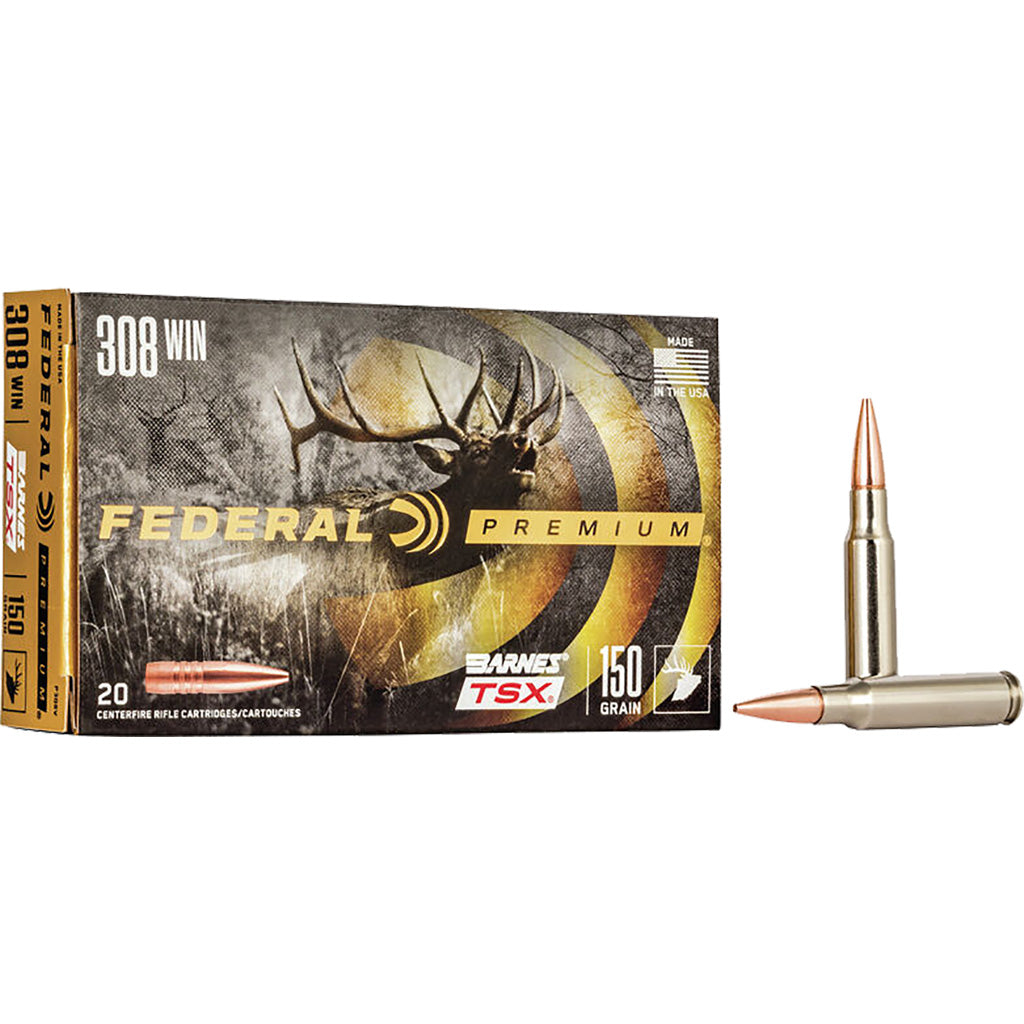Federal Premium Barnes TSX 150 Grain .308 Win / 7.62x51mm 2820 fps