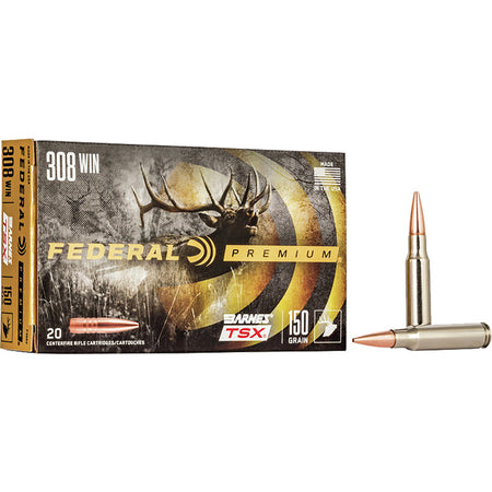 Federal Premium Barnes TSX 150 Grain .308 Win / 7.62x51mm 2820 fps