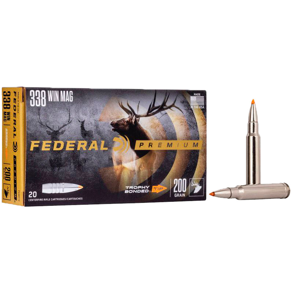 Federal Vital-Shok .338 Winchester Magnum 200 grain Trophy Bonded Tip ammunition