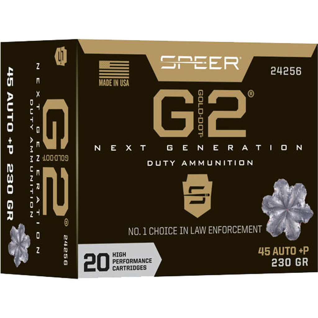 Speer Gold Dot G2 +P Hollow Point 230 Grain .45 ACP/Auto 950 fps
