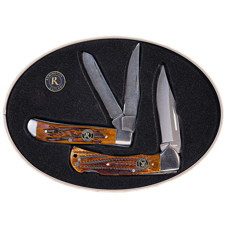Remington American Classic Tin Knife Gift Set Trapper and Lockback
