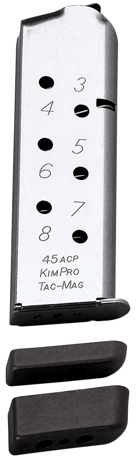Kimber 1100721A 1911 Full-Size Tac-Mag .45 ACP 8rd Stainless Steel Magazine