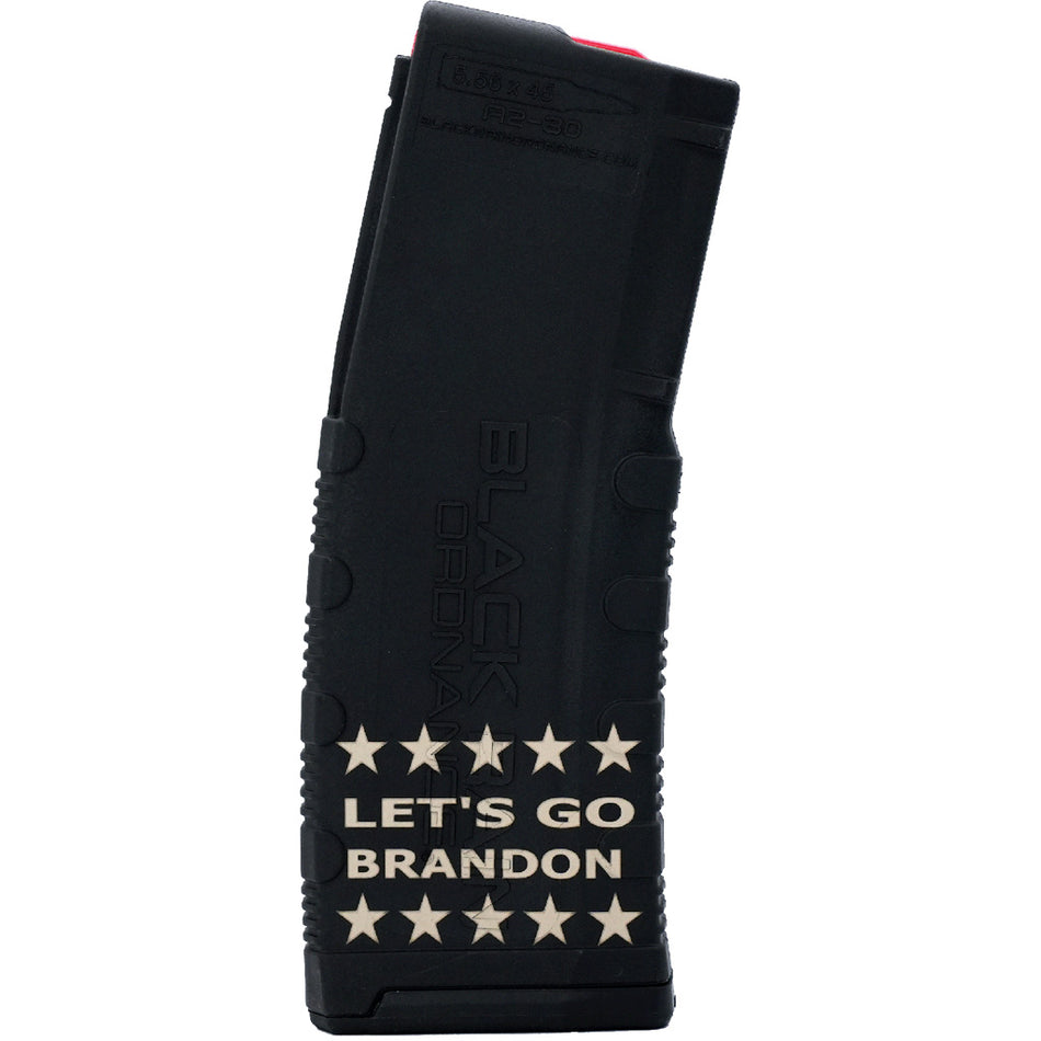 Black Rain Ordnance AR15 30 rd. Magazine with LGB Line of Stars Laser Engraving