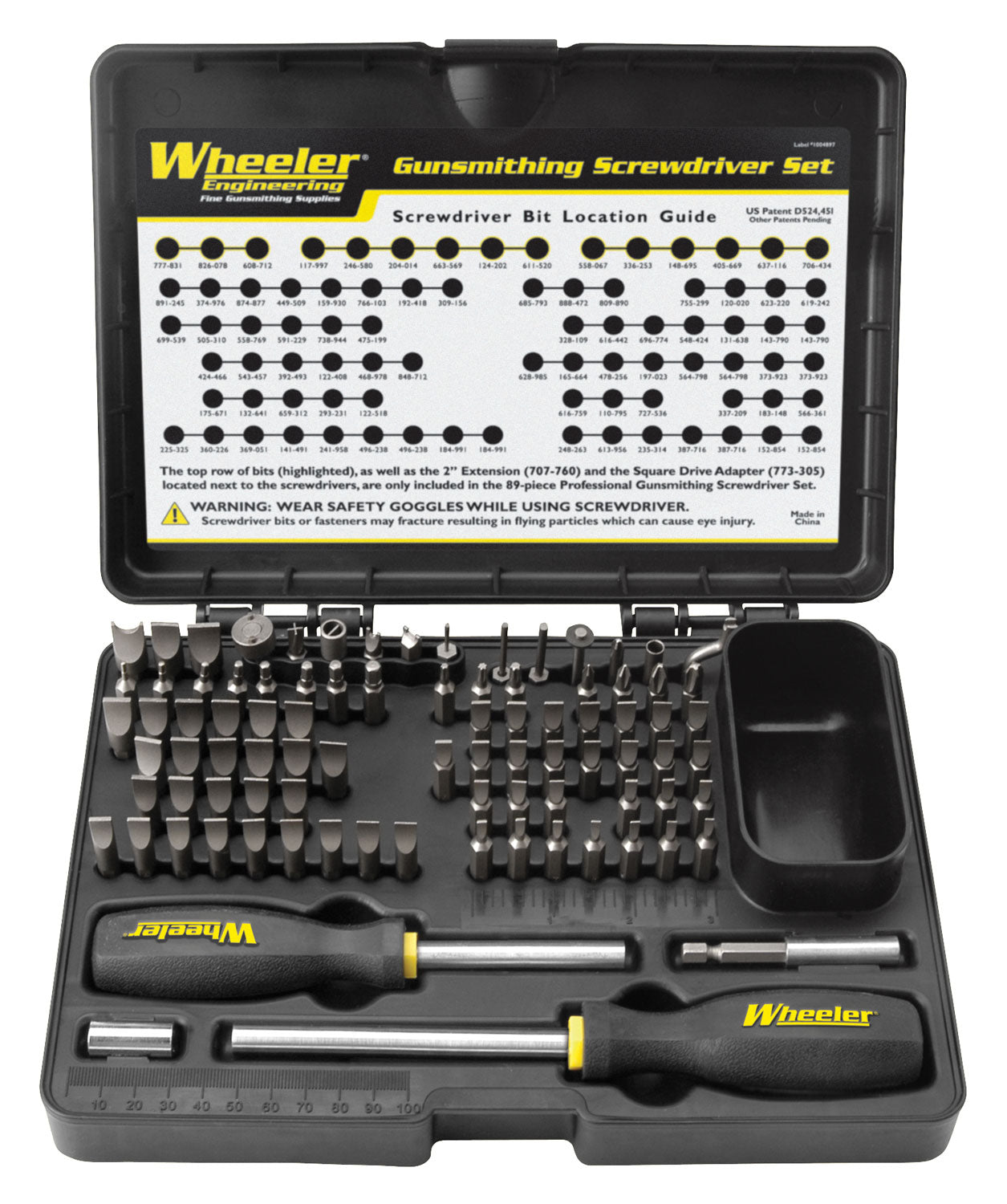 Wheeler Deluxe 89-Piece Gunsmithing Screwdriver Set with Dual Handles