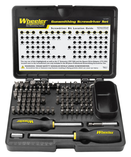 Wheeler Deluxe 89-Piece Gunsmithing Screwdriver Set with Dual Handles