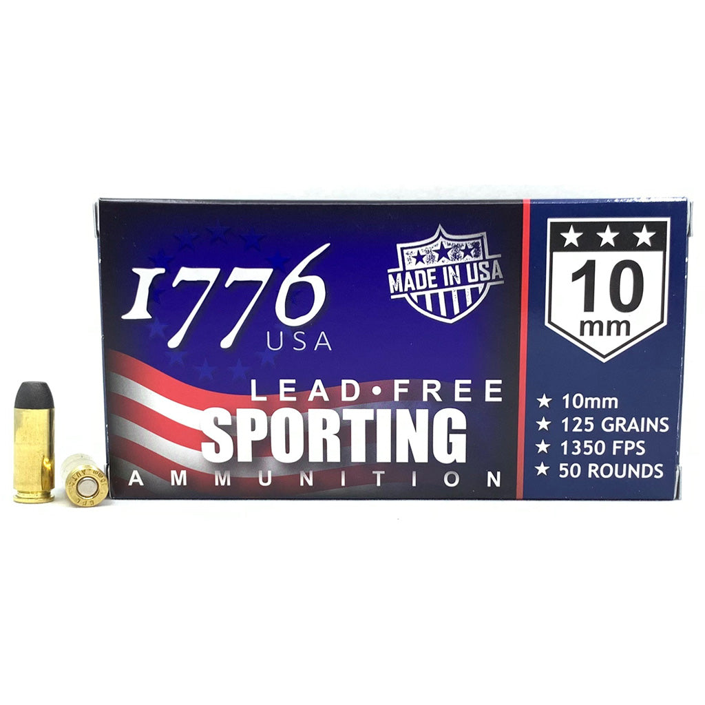 1776 USA Sporting 10mm Auto 125 grain Lead free Hp ammunition