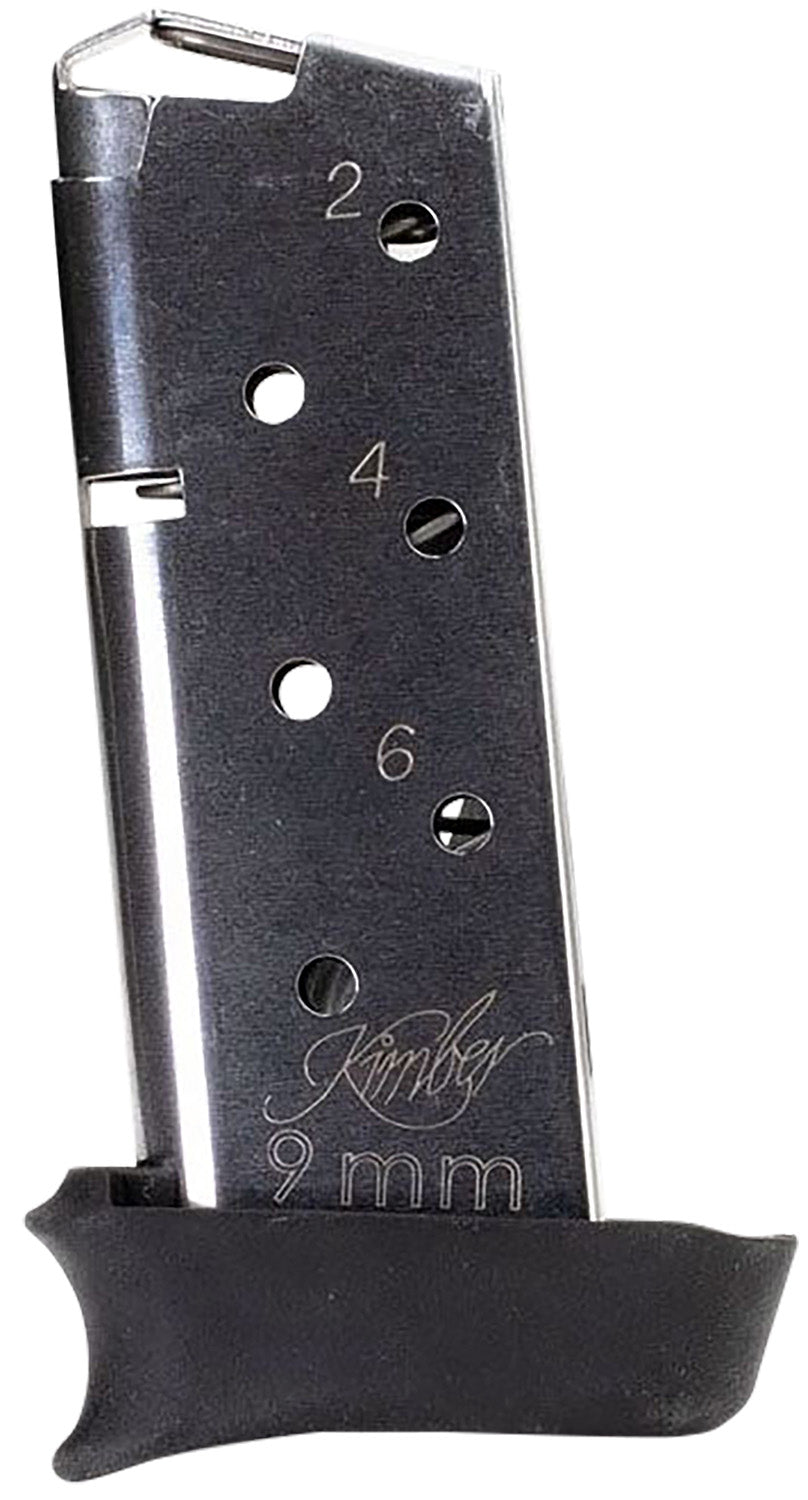 Kimber Micro 9 7rd 9mm Stainless Steel Magazine with Hogue Rubber Grip Extender