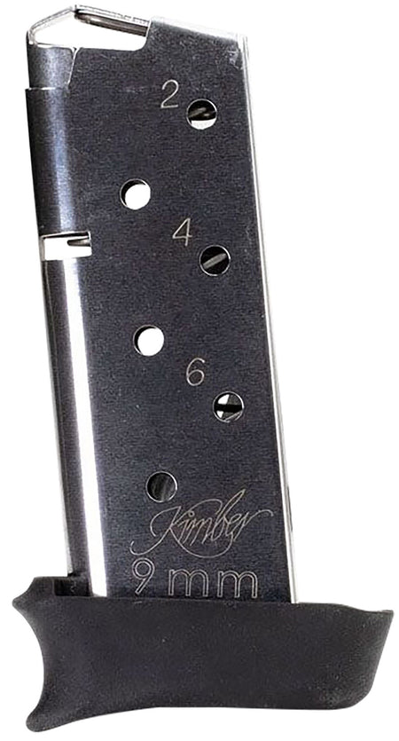 Kimber Micro 9 7rd 9mm Stainless Steel Magazine with Hogue Rubber Grip Extender